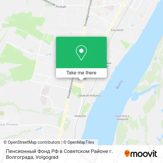 Пенсионный Фонд РФ в Советском Районе г. Волгограда map