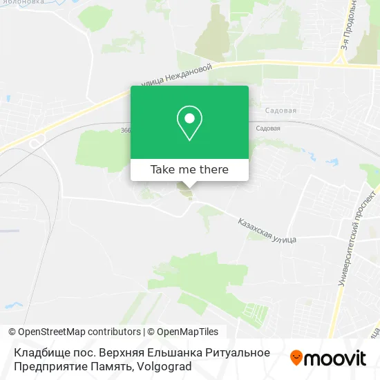 Кладбище пос. Верхняя Ельшанка Ритуальное Предприятие Память map