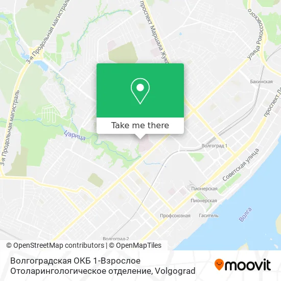 Волгоградская ОКБ 1-Взрослое Отоларингологическое отделение map