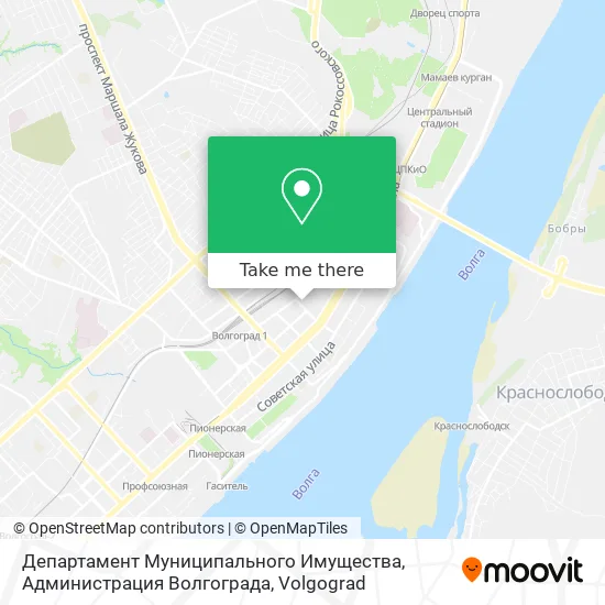 Департамент Муниципального Имущества, Администрация Волгограда map