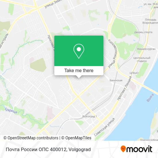 Почта России ОПС 400012 map