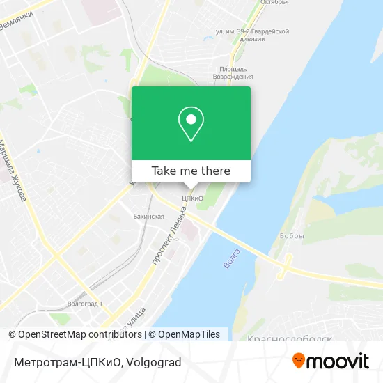 Метротрам-ЦПКиО map