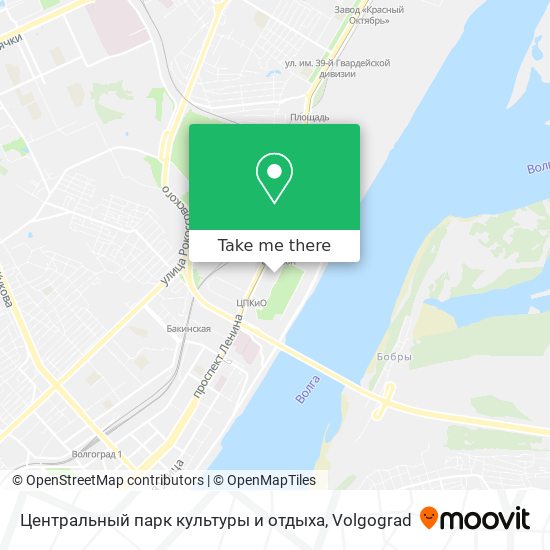 Центральный парк культуры и отдыха map