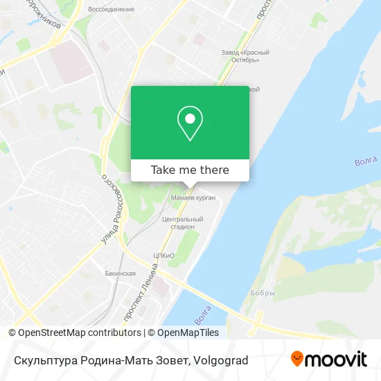 Скульптура Родина-Мать Зовет map