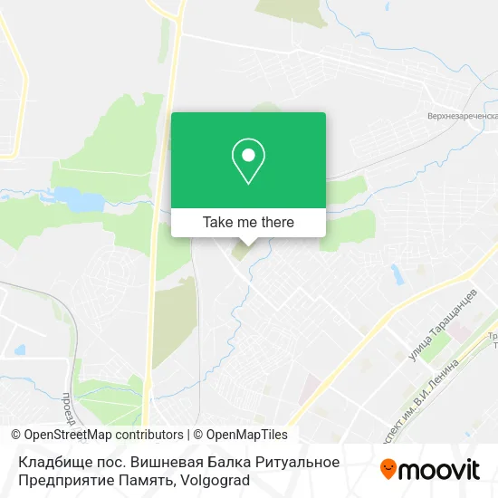 Кладбище пос. Вишневая Балка Ритуальное Предприятие Память map