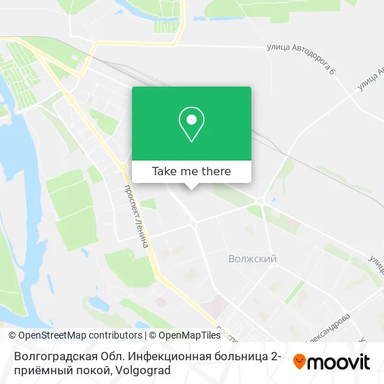 Волгоградская Обл. Инфекционная больница 2-приёмный покой map