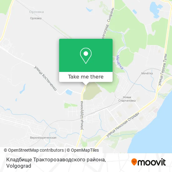 Кладбище Тракторозаводского района map
