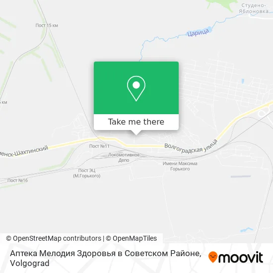 Аптека Мелодия Здоровья в Советском Районе map