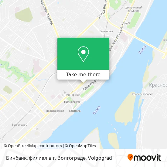 Бинбанк, филиал в г. Волгограде map