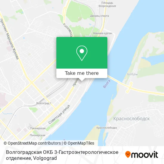 Волгоградская ОКБ 3-Гастроэнтерологическое отделение map