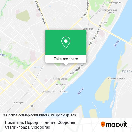 Памятник Передняя линия Обороны Сталинграда map