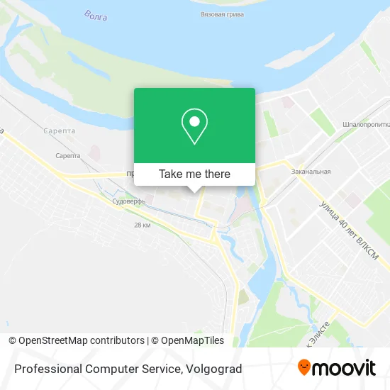 Professional Computer Service map