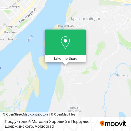 Продуктовый Магазин Хороший в Переулке Дзержинского map