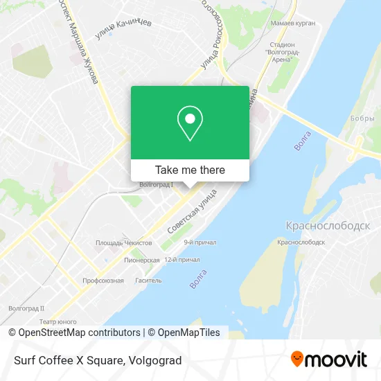 Surf Coffee X Square map