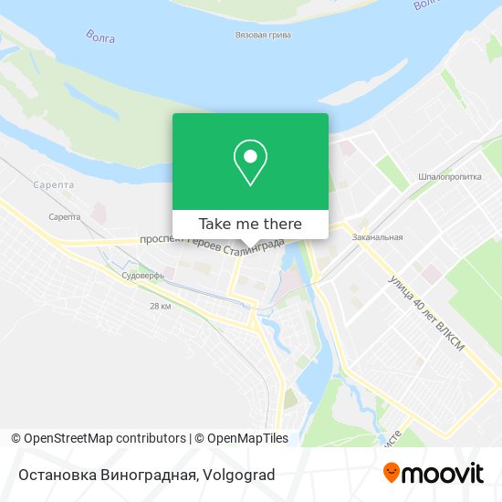 Остановка Виноградная map