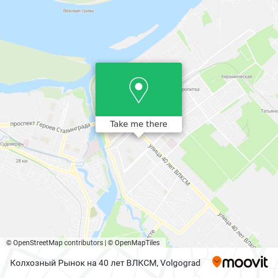 Колхозный Рынок на 40 лет ВЛКСМ map
