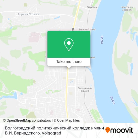 Волгоградский политехнический колледж имени В.И. Вернадского map