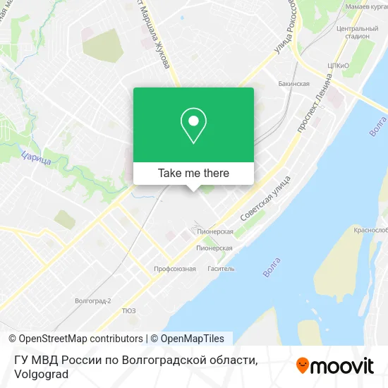 ГУ МВД России по Волгоградской области map