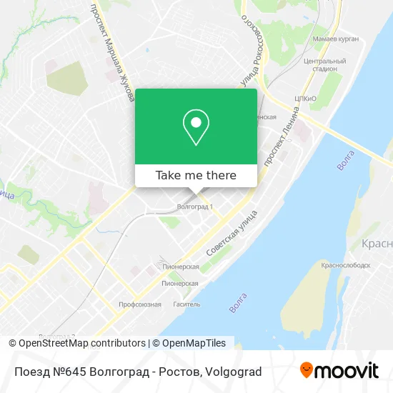 Поезд №645 Волгоград - Ростов map