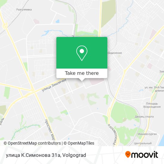 улица К.Симонова 31а map