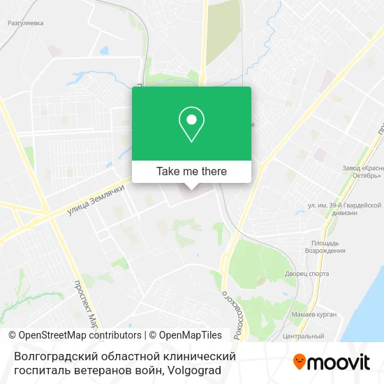 Волгоградский областной клинический госпиталь ветеранов войн map