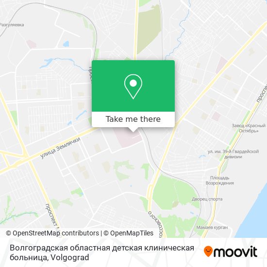 Волгоградская областная детская клиническая больница map