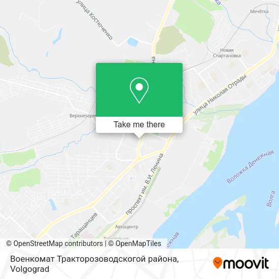 Военкомат Тракторозоводскогой района map