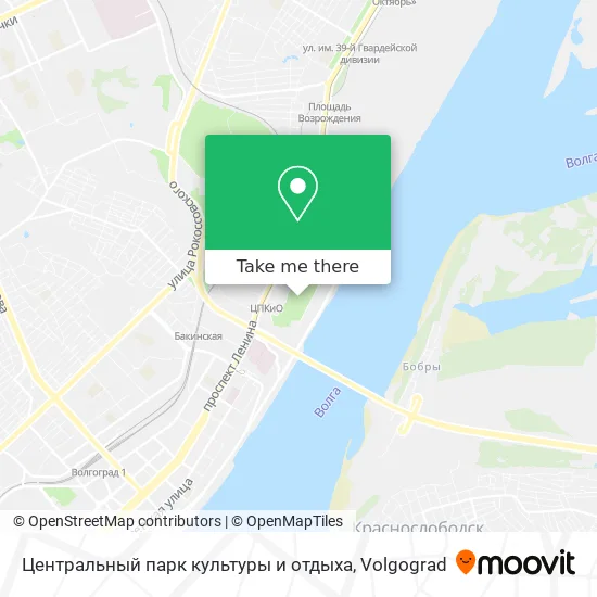 Центральный парк культуры и отдыха map