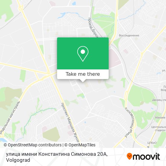 улица имени Константина Симонова 20А map