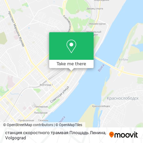 станция скоростного трамвая Площадь Ленина map