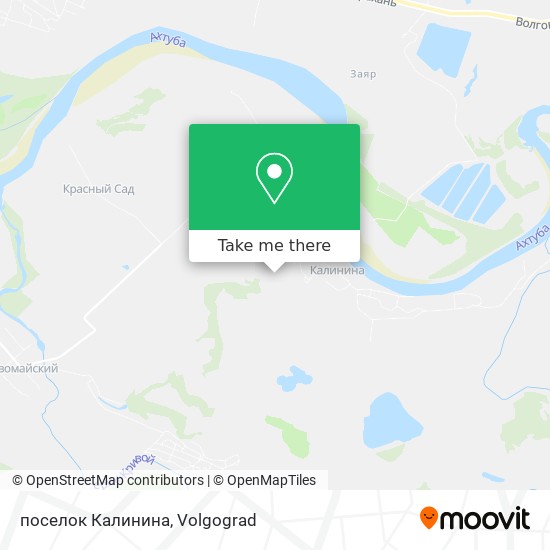 поселок Калинина map