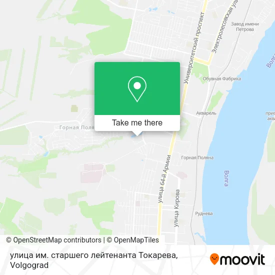 улица им. старшего лейтенанта Токарева map