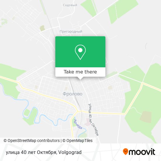 улица 40 лет Октября map