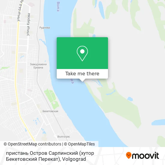 пристань Остров Сарпинский (хутор Бекетовский Перекат) map
