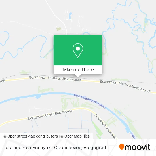 остановочный пункт Орошаемое map