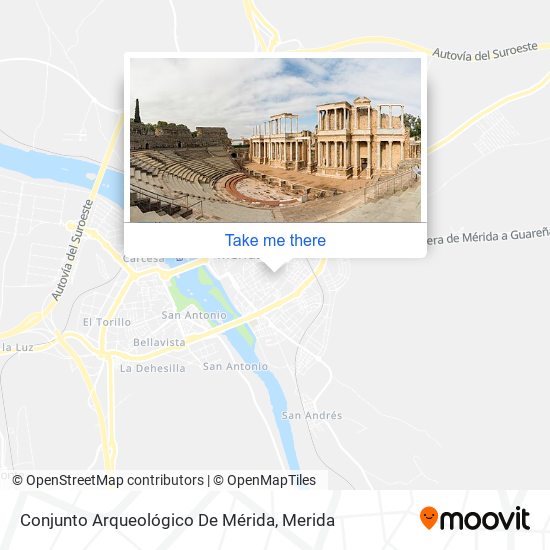 mapa Conjunto Arqueológico De Mérida