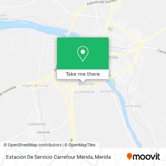 mapa Estación De Servicio Carrefour Mérida