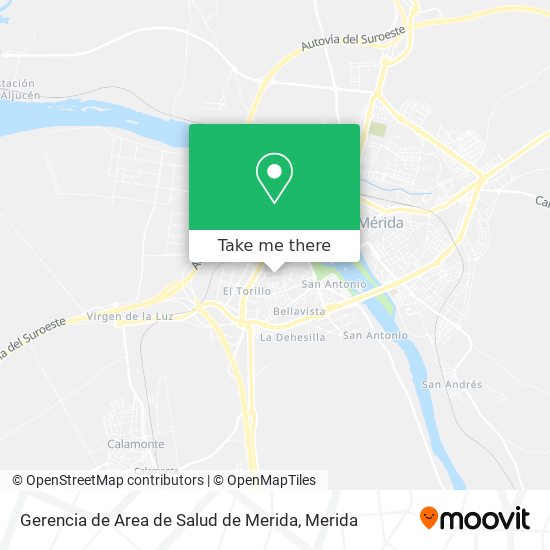 Gerencia de Area de Salud de Merida map