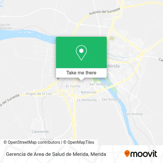 Gerencia de Area de Salud de Merida map