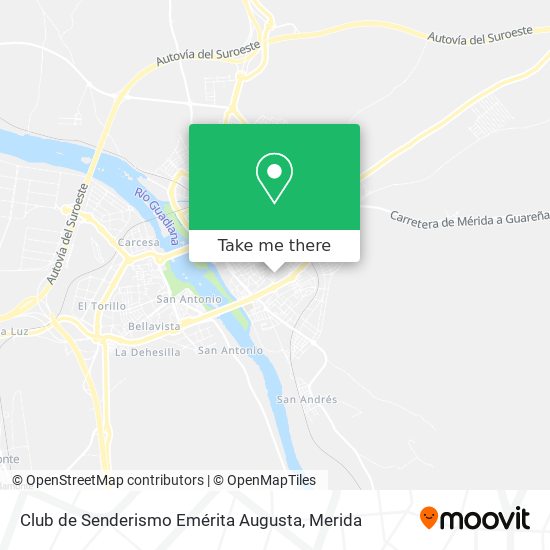 Club de Senderismo Emérita Augusta map