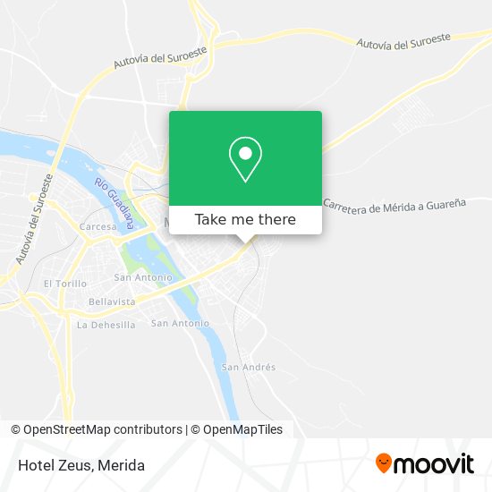 mapa Hotel Zeus
