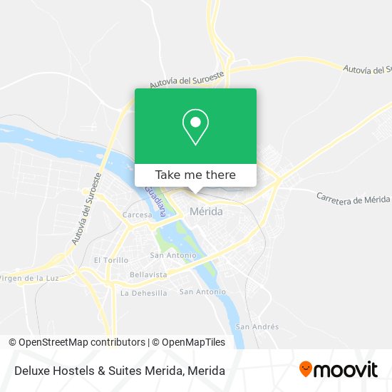 Deluxe Hostels & Suites Merida map