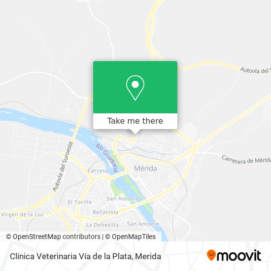 mapa Clínica Veterinaria Vía de la Plata