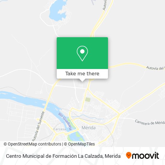 mapa Centro Municipal de Formación La Calzada
