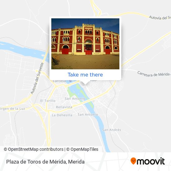 mapa Plaza de Toros de Mérida