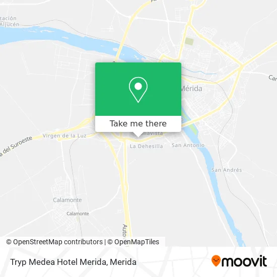 Tryp Medea Hotel Merida map
