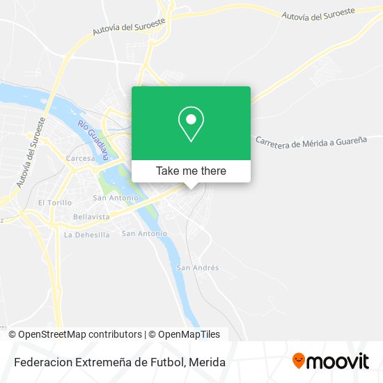 mapa Federacion Extremeña de Futbol