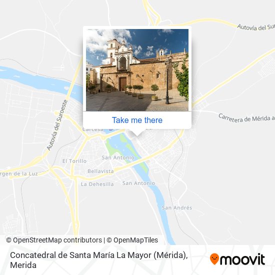 mapa Concatedral de Santa María La Mayor (Mérida)