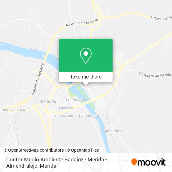 Contex Medio Ambiente Badajoz - Mérida - Almendralejo map