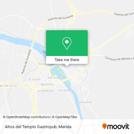 Altos del Templo Gastropub map